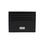 John Richmond Portacarte Uomo in Pelle Blu con Targhetta Logo Frontale