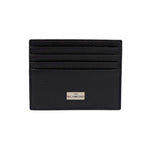 John Richmond Portacarte Uomo in Pelle Blu con Targhetta Logo Frontale