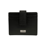 John Richmond Portacarte Uomo in Pelle Nera con Bottone