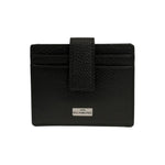 John Richmond Portacarte Uomo in Pelle Nera con Bottone