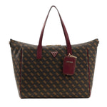 Guess Borsa da Viaggio Donna in Ecopelle Logata Marrone Bordeaux