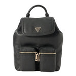 Guess Zaino Donna Manhattan in Ecopelle Nera con Doppia Tasca con Zip