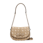 Guess Borsa a Tracolla Donna in Ecopelle Biscotto con Manico a Catena