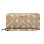 Guess Portafoglio Donna in Ecopelle Biscotto con Polsino e Stampa Logata