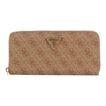 Guess Portafoglio Donna in Ecopelle Latte Logo con Polsino e Stampa 4g Logo