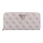Guess Portafoglio Donna in Ecopelle Tortora Scuro con Polsino e Stampa 4g Logo