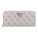 Guess Portafoglio Donna in Ecopelle Tortora Scuro con Polsino e Stampa 4g Logo