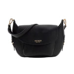 Guess Borsa a Tracolla Donna Marsha in Ecopelle Nera Martellata