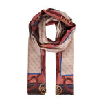 Guess Foulard Donna Marrone con Stampa Logo