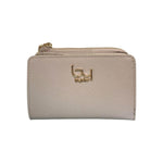 By Byblos Portafoglio Donna in Ecopelle Saffiano Beige con Bottone e Zip