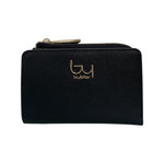 By Byblos Portafoglio Donna in Ecopelle Saffiano Nero con Bottone e Zip