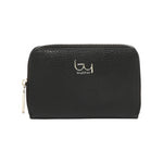 By Byblos Portafoglio Donna in Ecopelle Martellata Nera con Zip All Around
