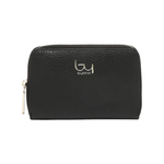 By Byblos Portafoglio Donna in Ecopelle Martellata Nera con Zip All Around