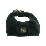 By Byblos Borsa a Mano Donna in Pelliccia Sintetica Verde Foresta con Tracolla a Catena