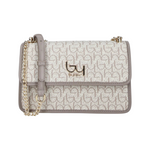 By Byblos Borsa a Tracolla Donna in Ecopelle Logata Avorio Grigio