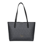 By Byblos Borsa a Spalla Donna in Ecopelle Nera Logata All Over