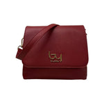 By Byblos Borsa a Tracolla Donna in Saffiano Rosso con Bottone