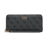 Guess Portafoglio Donna Brenton in Ecopelle Grigia Logata con Polsino