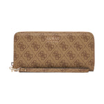 Guess Portafoglio Donna Brenton in Ecopelle Latte Logata con Polsino