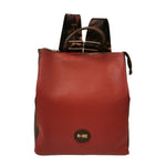 M Brc Zaino Donna Linea Animalier in Pelle Marrone Coccio con Spallacci Regolabili