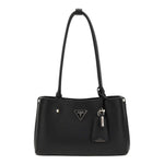 Guess Borsa a Spalla Meridian in Ecopelle Nera con Manici Lunghi