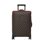 Guess Trolley Piccolo in Abs Marrone e Bordeaux con Stampa 4G Logo