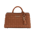Guess Borsa a Mano Donna in Ecopelle Caramello Intrecciata Sandria con Tracolla