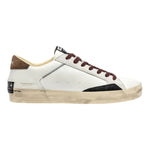 Crime London Sneakers Uomo Bianco Beige Distressed