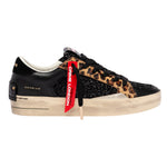 Crime London Sneakers Donna Nera Sk8 Deluxe Black Cheetah