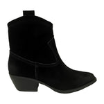Ikaros Camperos Basso Donna in Camoscio Nero con Tacco Largo Alto 50mm