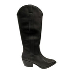 Ikaros Camperos a Punta Donna in Pelle Nera con Tacco Largo 50mm