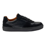 Frau Sneakers Uomo in Pelle Nera con Inserti in Camoscio
