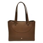 Caleidos Shopping Bag Donna in Pelle Castoro