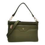 Caleidos Tracolla Donna in Pelle Martellata Foresta con Manico