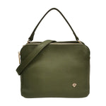 Caleidos Borsa a Mano Donna in Pelle Foresta con Tracolla e Triplo Scomparto