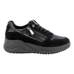 Igi&Co Sneakers Donna in Pelle e Camoscio Nera Gore-Tex con Lacci e Zip