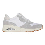 Skechers Sneakers Donna in Tessuto e Camoscio Bianca Uno - Vintage Dayz