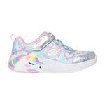 Skechers Sneakers Bambina Argento Multi con Luci S-Lights: Unicorn Dreams - Heart Sparkles
