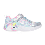 Skechers Sneakers Bambina Argento Multi con Luci S-Lights: Unicorn Dreams - Heart Sparkles