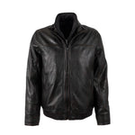 Mauritius Giubbotto Uomo in Pelle Nero Marrone con Gilet Removibile