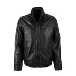 Mauritius Giubbotto Uomo in Pelle Nero Marrone con Gilet Removibile