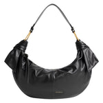 Coccinelle Mezzaluna Media Donna Furoshiki in Pelle Nera