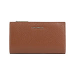 Coccinelle Portafoglio Donna Metallic Soft in Pelle Cognac con Bottone