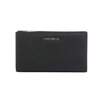 Coccinelle Portafoglio Donna Metallic Soft in Pelle Nero con Bottone