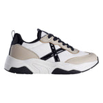 Munich Wave Sneakers Donna in Pelle Beige Nero