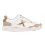 Munich Legit Wmn Sneakers Donna in Pelle e Camoscio Bianco Oro
