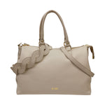 M Brc Borsa a Spalla Donna Linea Onda in Pelle Avorio con Doppia Tracolla