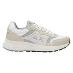 SUN68 Sun Daddy Sneakers Uomo Bianca con Dettagli Beige e Grigi