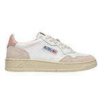 Autry Aulw Sneakers Donna in Pelle Bianca Cipria