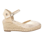 Refresh Espadrillas Donna Oro con Zeppa Alta 65mm